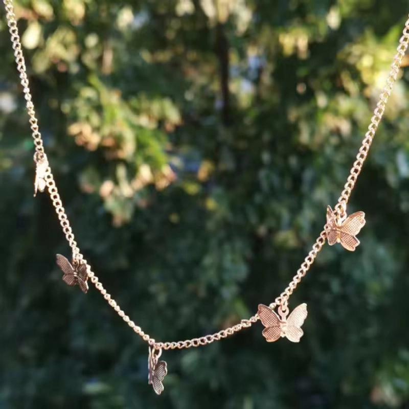Product image KAHASIL - Kalung Titanium Wanita Anti Karat Luntur Rantai Fashion Style Korea Butterfly KH020 all variant GOLD